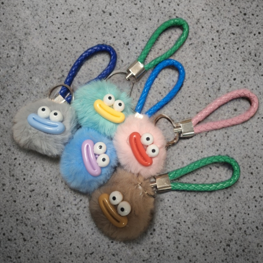 Colorful Furry Keychains